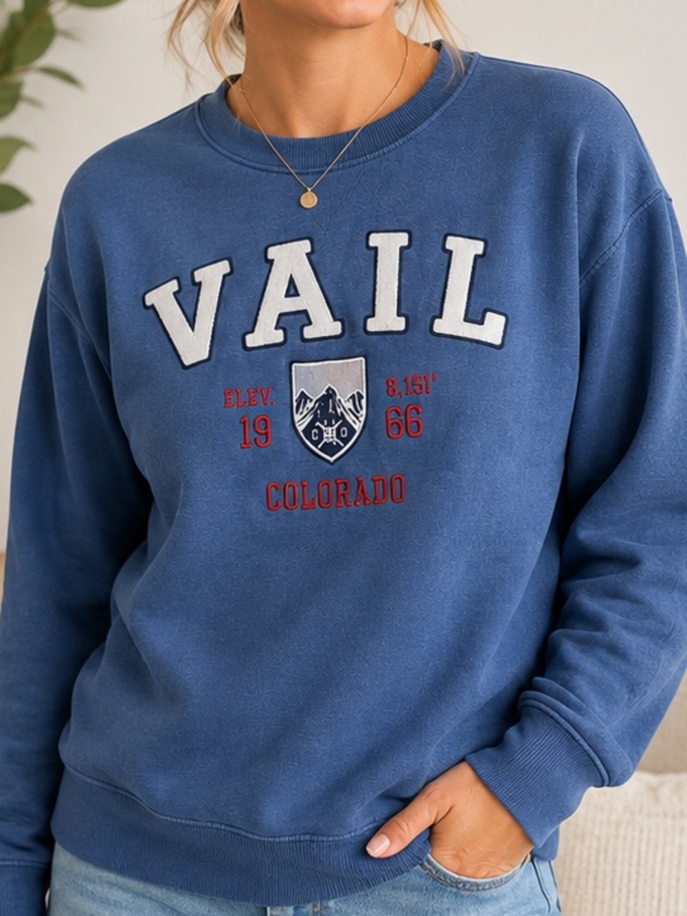 NEW YORK POPULAR VAIL COLORADO Women’s Sweatshirt Size M